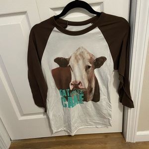 Cropped sleeve shirt